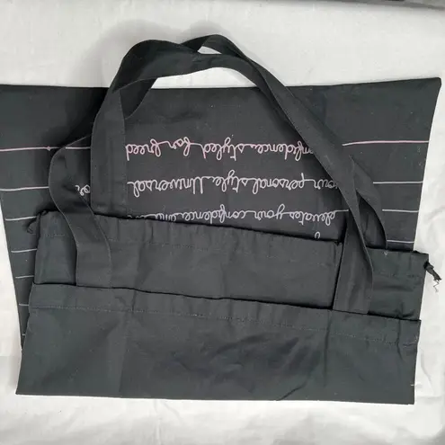 Democracy Black Canvas Cotton Tote Bag