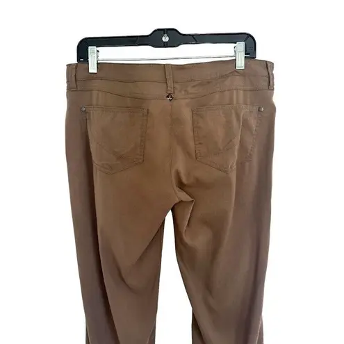 prAna Womens Breathe Hiking Outdoor Straight Pants Size 8 Brown Nylon Stretch