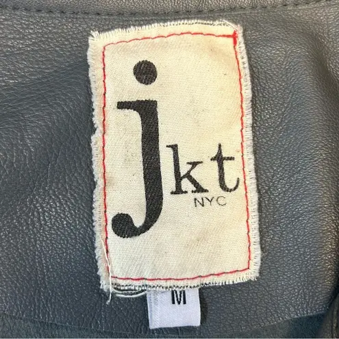 Jakett JKT NYC Alexa Jean Burnished Grey Leather Jacket Size M Gray Size M