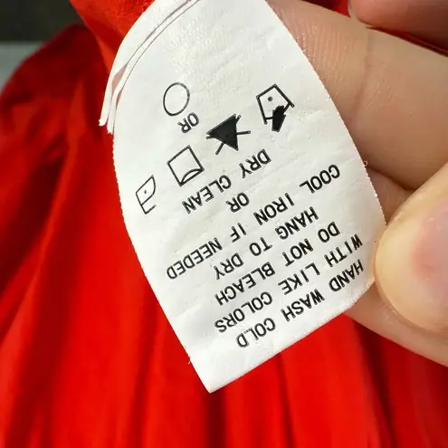 Code x Mode Tiered Poplin Maxi Dress Red Size Medium Scandi Girl