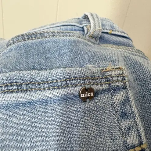 Mica Los Angeles Super High Rise Straight Leg Jeans Size 31 Loose Fit Blue