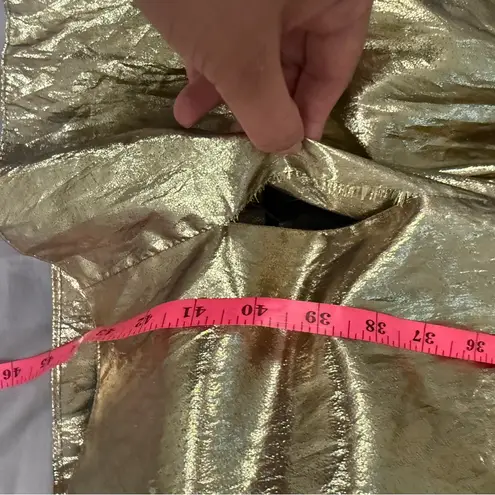 Gunne Sax Jessica McClintock VTG Black Velvet And Gold One Shoulder Dress Sz 5