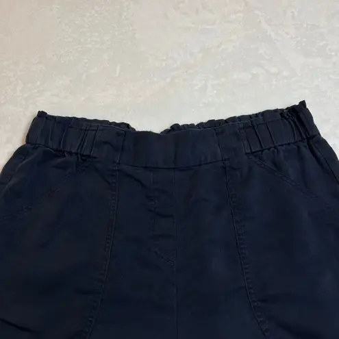 J. Jill High Rise Pull On Shorts Size M Lyocell Nautical Coastal Preppy Casual Blue Size M