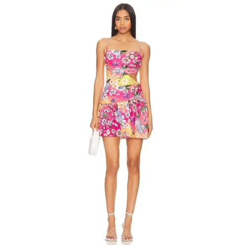 Agua Bendita NWT Aqua Bendita x REVOLVE Cade Mini Dress in Pink Multi Size XL