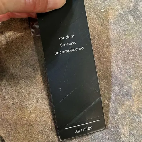 NWT Ali Miles Sparkle Blush 3/4 Sleeve Embroidered Sweater Sheer Back Small Pink