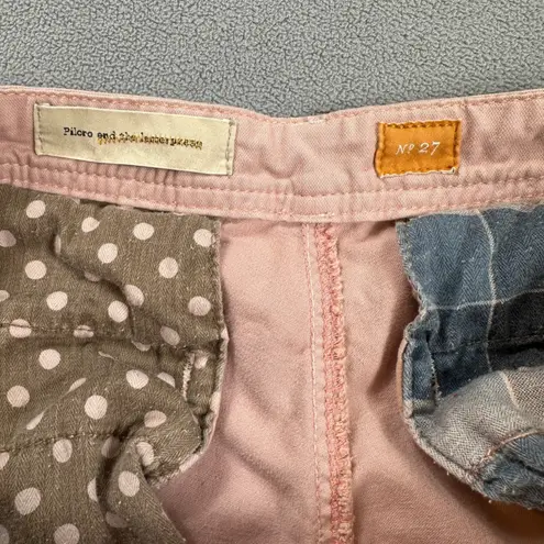 Pilcro and the Letterpress Anthropologie Pilcro Chinos Pants 31x28 Womens Pink NO 27 Low Rise Trousers Boot