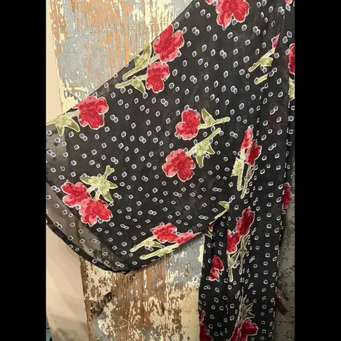 True Craft  sheer floral open cardigan, size Medium - Image 4