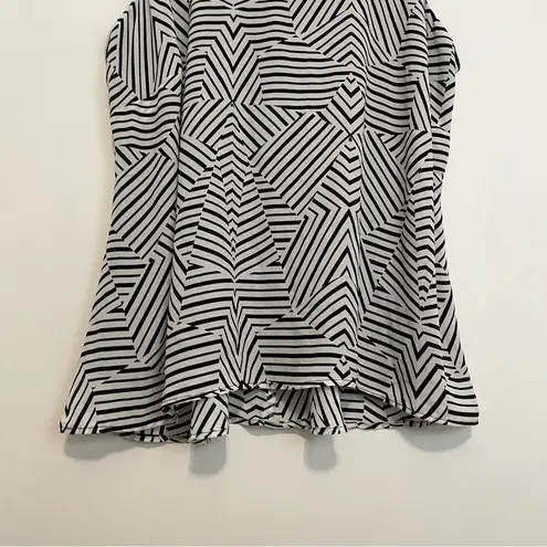 NEW NWT REBEL WILSON x ANGELS Plus Size Cross Strap Tank White Black Geo Striped