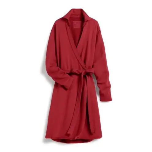 Frank & Eileen NWT Willa Triple Fleece Wrap Dress Cranberry Size Small