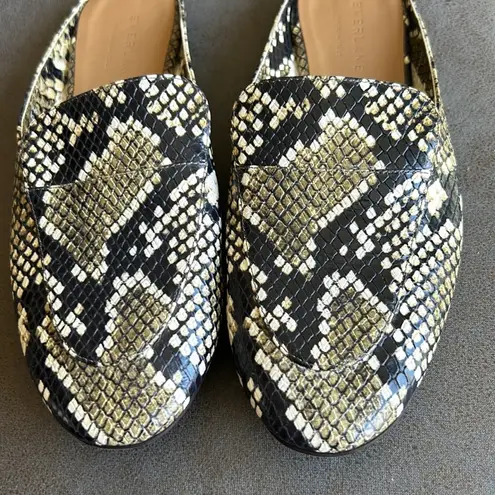 Everlane  Snake Print Flats Mules Loafers Size 6.5