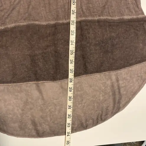 White Crow long sleeve tunic shirt top semi sheer paneled airy Mauve large