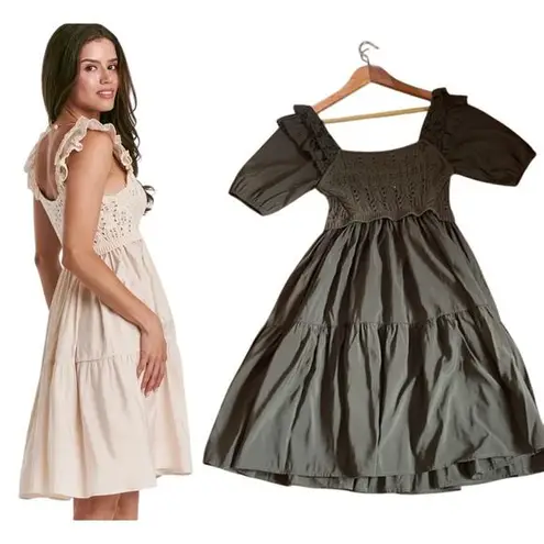ANOTHER LOVE Clementine Dress in OLIVE GREEN Fairy Core Size XS