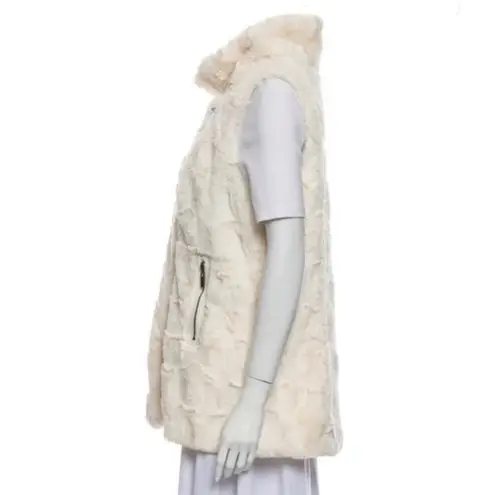 Adrienne Landau Faux Fur Vest Cream Size Large