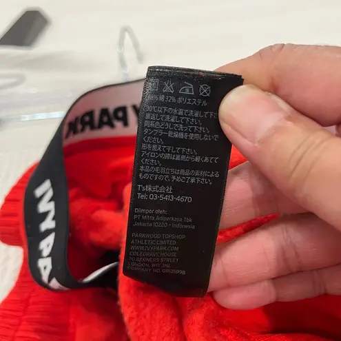 Ivy Park  x Beyoncé Red Cropped Off the Shoulder Sweatshirt Sz. S - Image 8