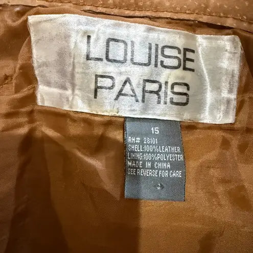 Louise Paris Suede Leather Pants Women's Size 15 Tan Brown Western Style