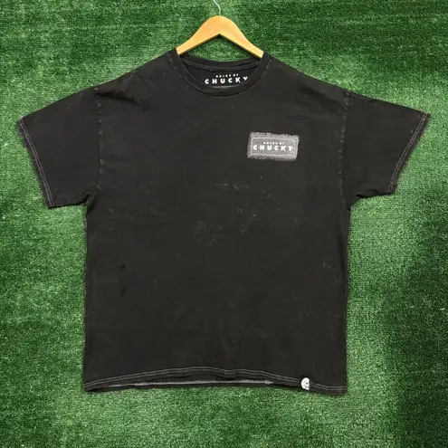 Bloody Disgusting x Bride of Chucky Horror Mineral Wash T-Shirt Size Large