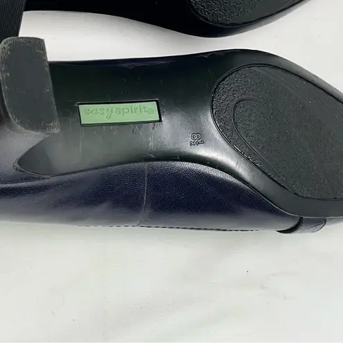 Easy Spirit LEATHER SLIP ON HEEL 8.5 W/2” HEEL DARK PURLE PREOWNED
