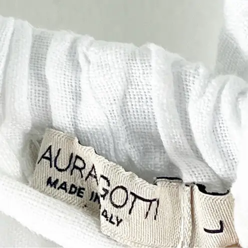 LAURA GOTTI 100% Linen White Tie Tassel Top Sleeveless Maxi Dress Size Large