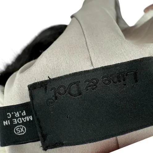 Line and Dot Women's ColorBlock Faux Fur Long Vest Size XS Patchwork Mob Wife Art