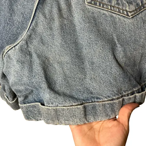 Calvin Klein Jeans Womens Size 12 Stone washed High Rise Cuffed 90s Denim Shorts