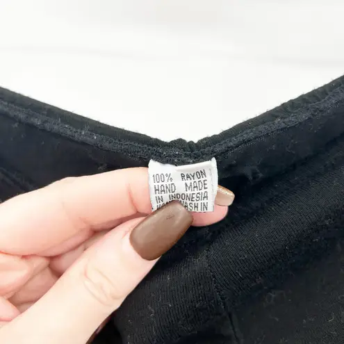 Buddhist Punk Womens Vintage Y2K Tongue Lips Logo Rolling Stones Pants Size 3 Black