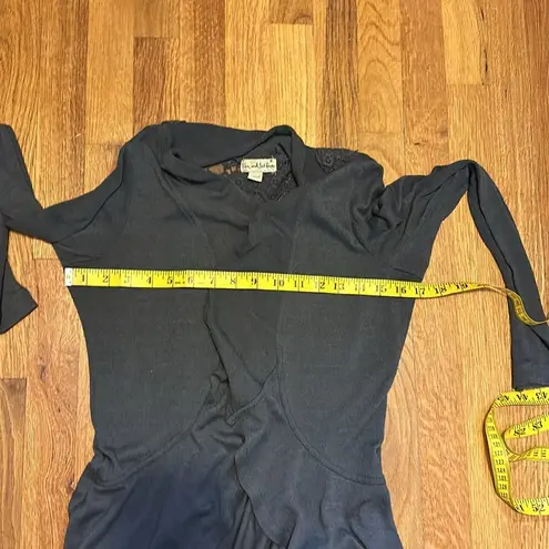 Live and let live Women’s Small Gray Lace Lightweight Long Sleeve Open Cardigan