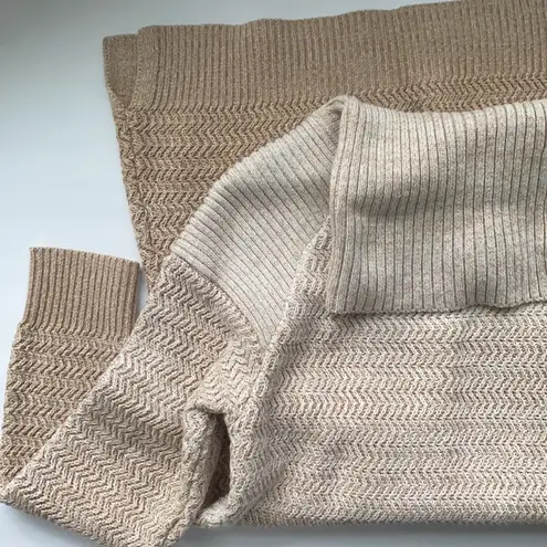 H by Halston  tan ombré knit tunic cowl neck sweater, size XS