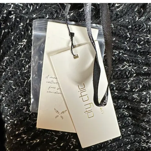 City Chic Western Jumper Marled Knit Wrap Peplum Sweater Size 12 NEW with Tags