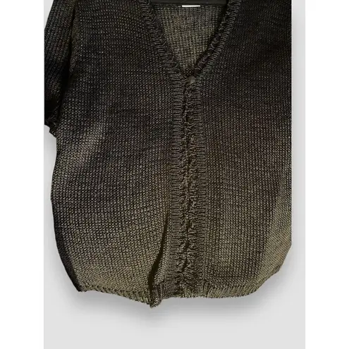 Sag Harbor Vtg Woman’s Cardigan Sz Lg Black Knit 1-Button Closure SS NWT