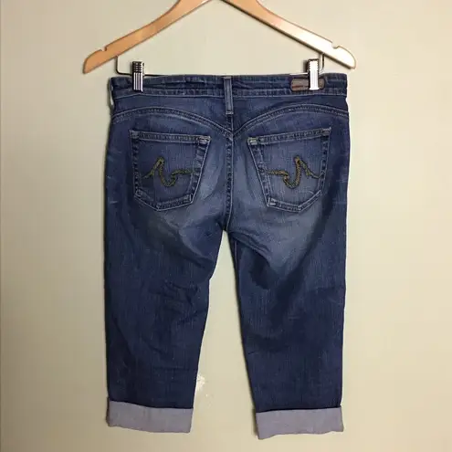 Bermuda Adriano Goldschmied   Shorts Sz 28R EUC Med Wash Rolled Hem Jean Shorts