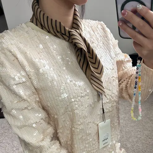 TOTEME signature monogram silk scarf