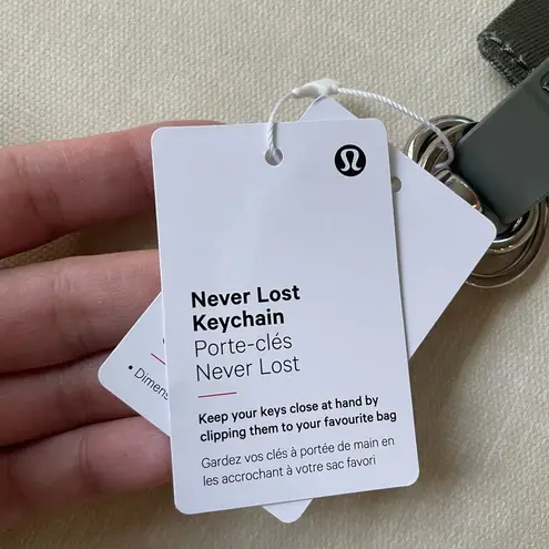 Lululemon Never Lost Keychain - Grey Sage/White Opal