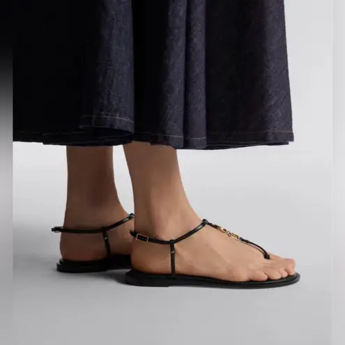 Christian Dior Dior  C'est Dior Thong Sandals  Logo CD Leather Flats Size EU 38