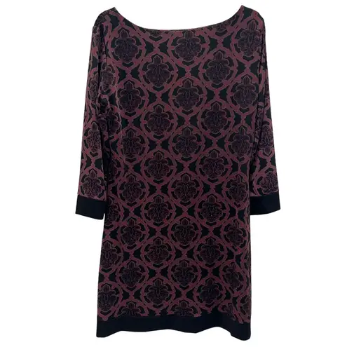 Charlie Paige Womens S/M Dress Long Sleeve Pink Burgundy Black