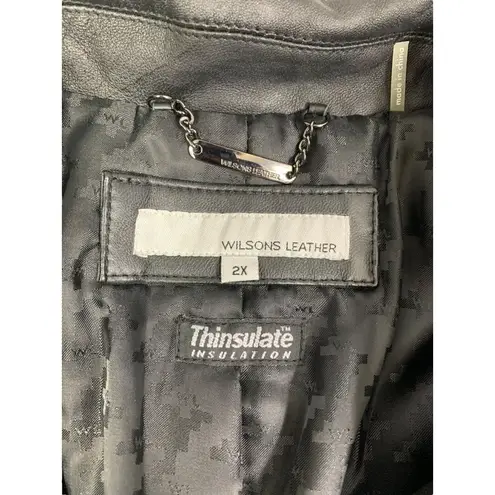 Wilson Leather Thinsulate Insulation Women's Leather Coat Black Size 2X