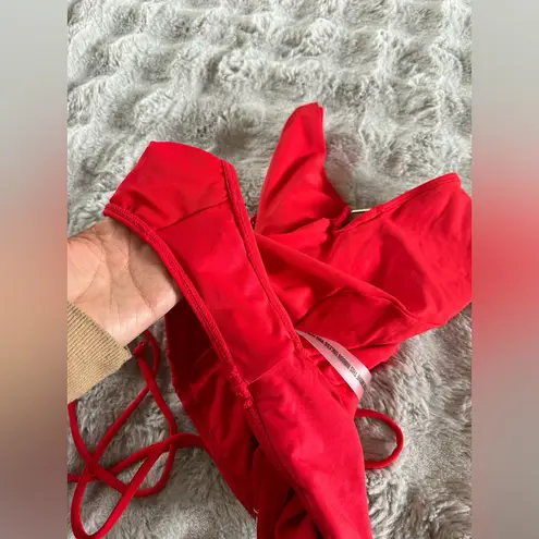 NWT TA3 Hi Cut Plungey Triangle red size small short