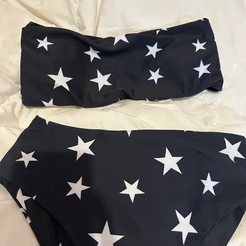 SheIn black & white star bikini