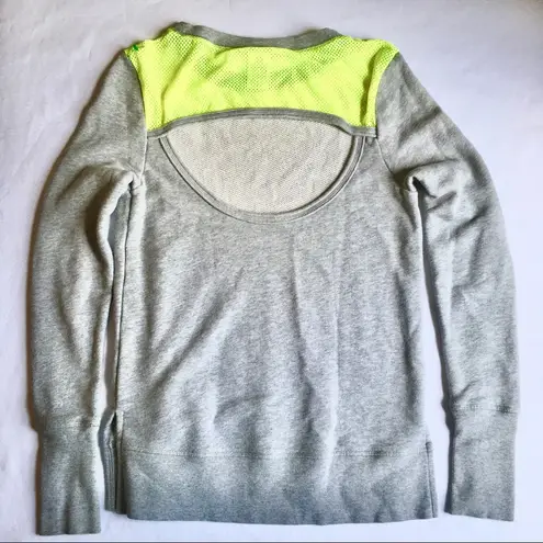 VSX Sport neon green mesh gray sweatshirt cutout S Size XS