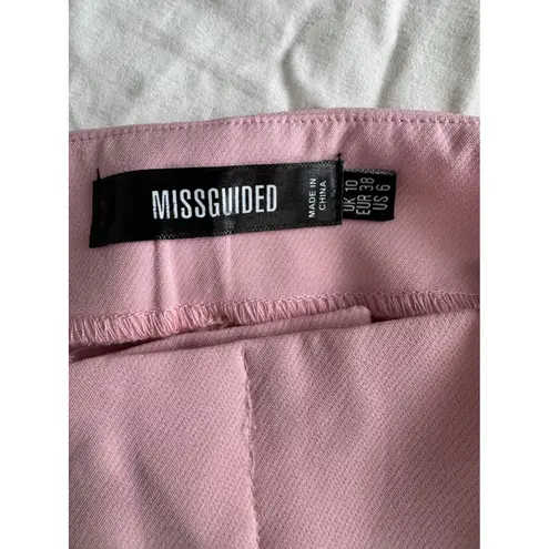 Missguided Pink Dress Pants High Waist Career Casual Trousers US 6