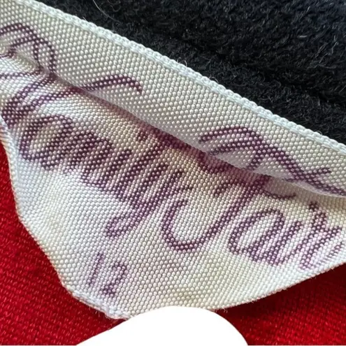 Vanity Fair Vintage Red & Black Velour Long Robe