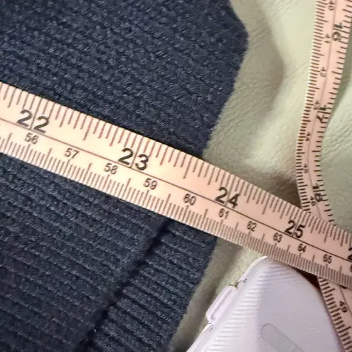 Sail To Sable merino wool blend navy blue accent Sweater size large a38 - Image 8