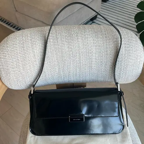 NWT BY FAR Tilda Semi Patent Leather Bag in Black