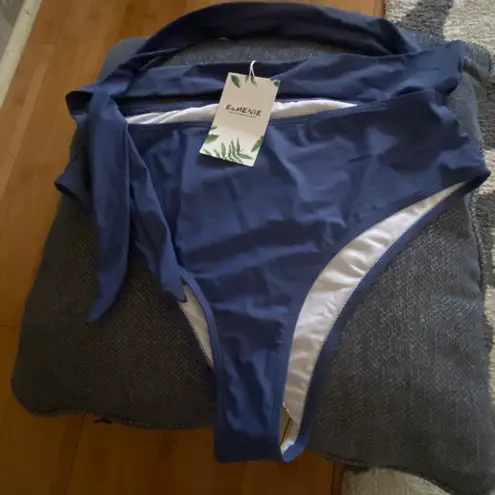 Eomenie Tie Side Tummy Control High Waisted bikini bottom - Image 4