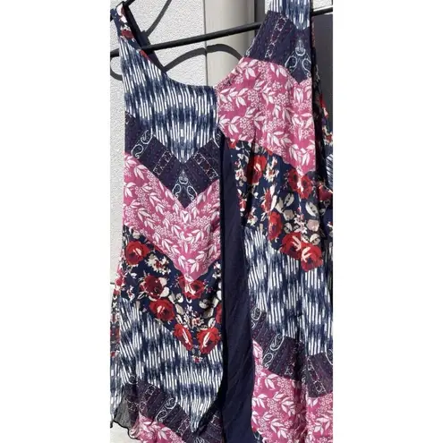 Lavish Vintage Women’s Top Shirt Sz M Floral Western Layered Blouse USA Made