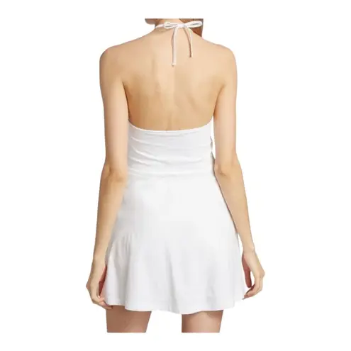 ATM Tennis Dress White Pima Cotton Halter Pickleball Preppy XS New