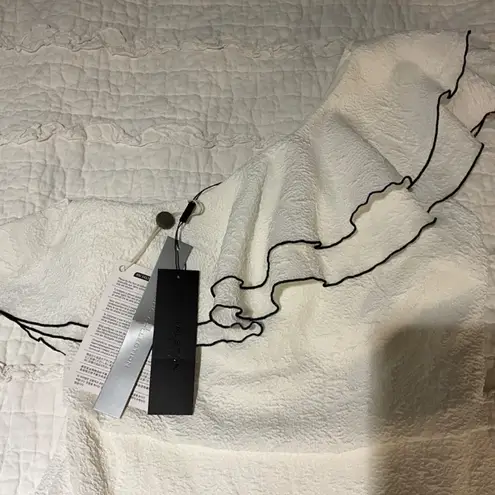 Halston Heritage Ruffled Asymmetric One-Shoulder Mini Dress White Size 4 NEW