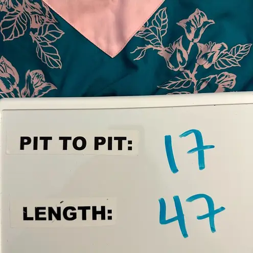 Hilo Hattie Vintage 80s Hawaii Teal Pink Hawaiian Tropical Midi Dress Size 8 Blue