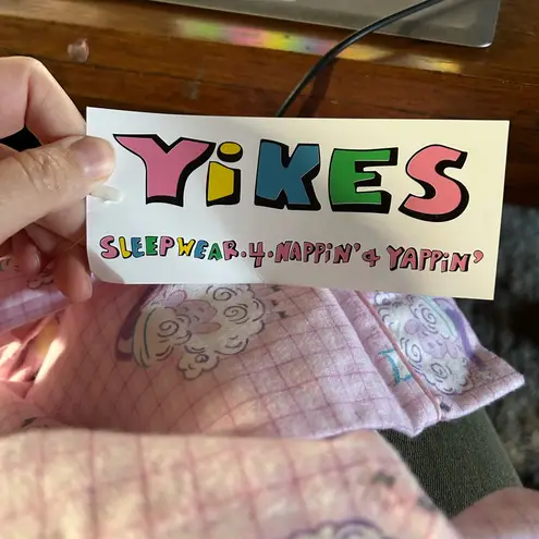 New YIKES 1980’s/90’s Pink Pajama Set for Women