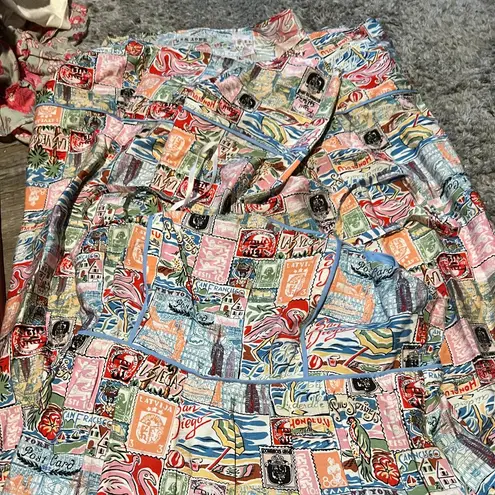 The Good Journey Travel Stamp Print Maxi Dress Size 10 NWT