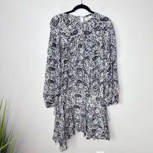 Isabel Marant NEW NWT Étoile Nimazu Asymmetric Chiffon Mini Dress Size 40 US 8